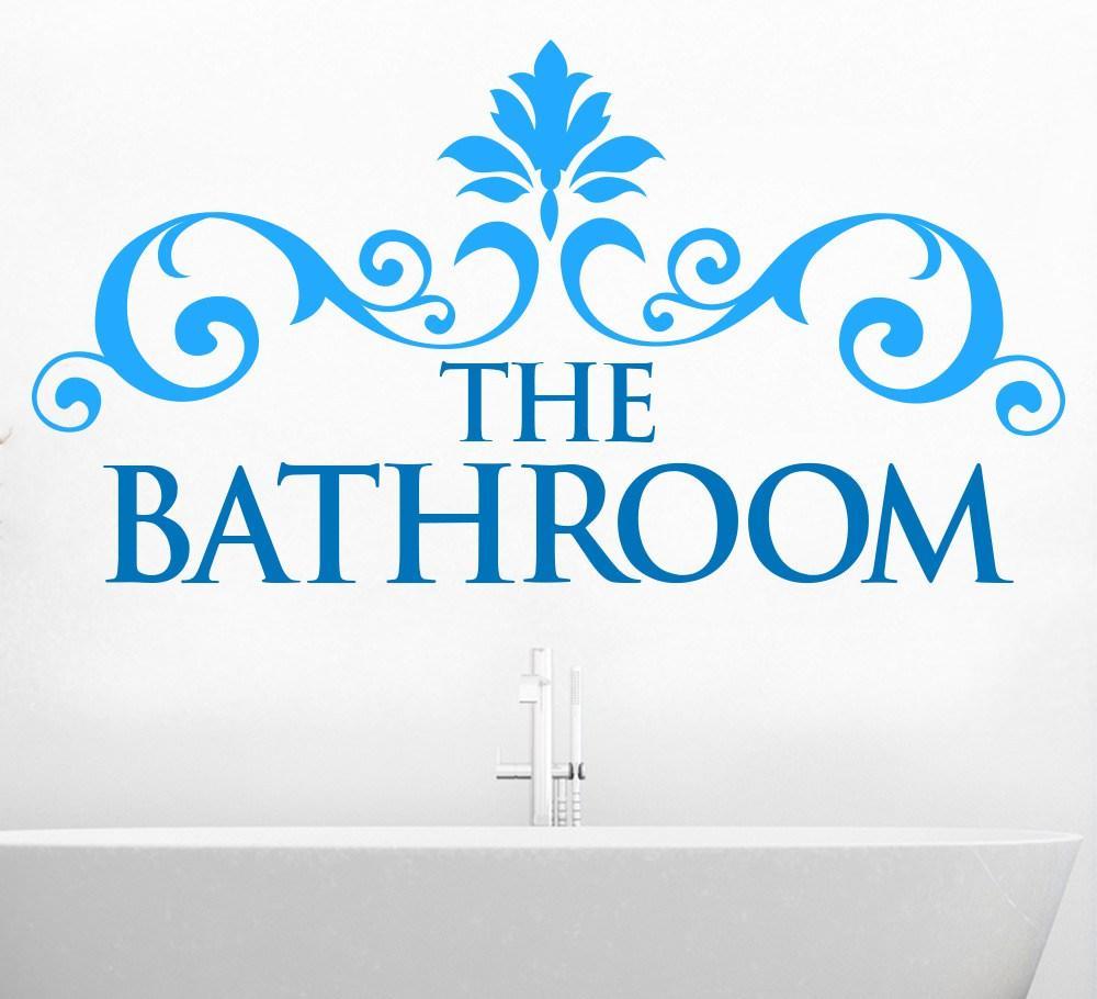 Classic Scroll Bathroom Wall Art Sticker image 1