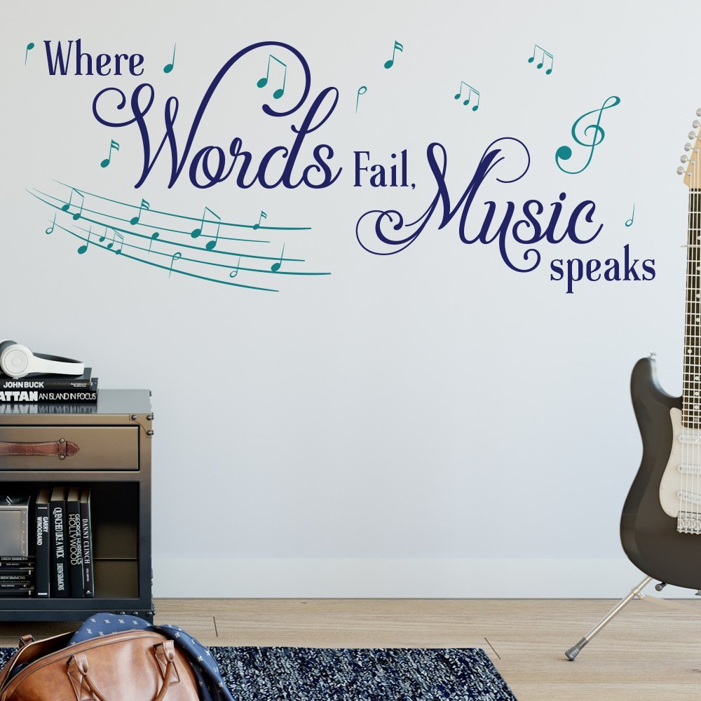Where Words Fail Music Speaks Wall Art Sticker image 0