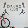 Personalised Girls Football Wall Sticker image 0