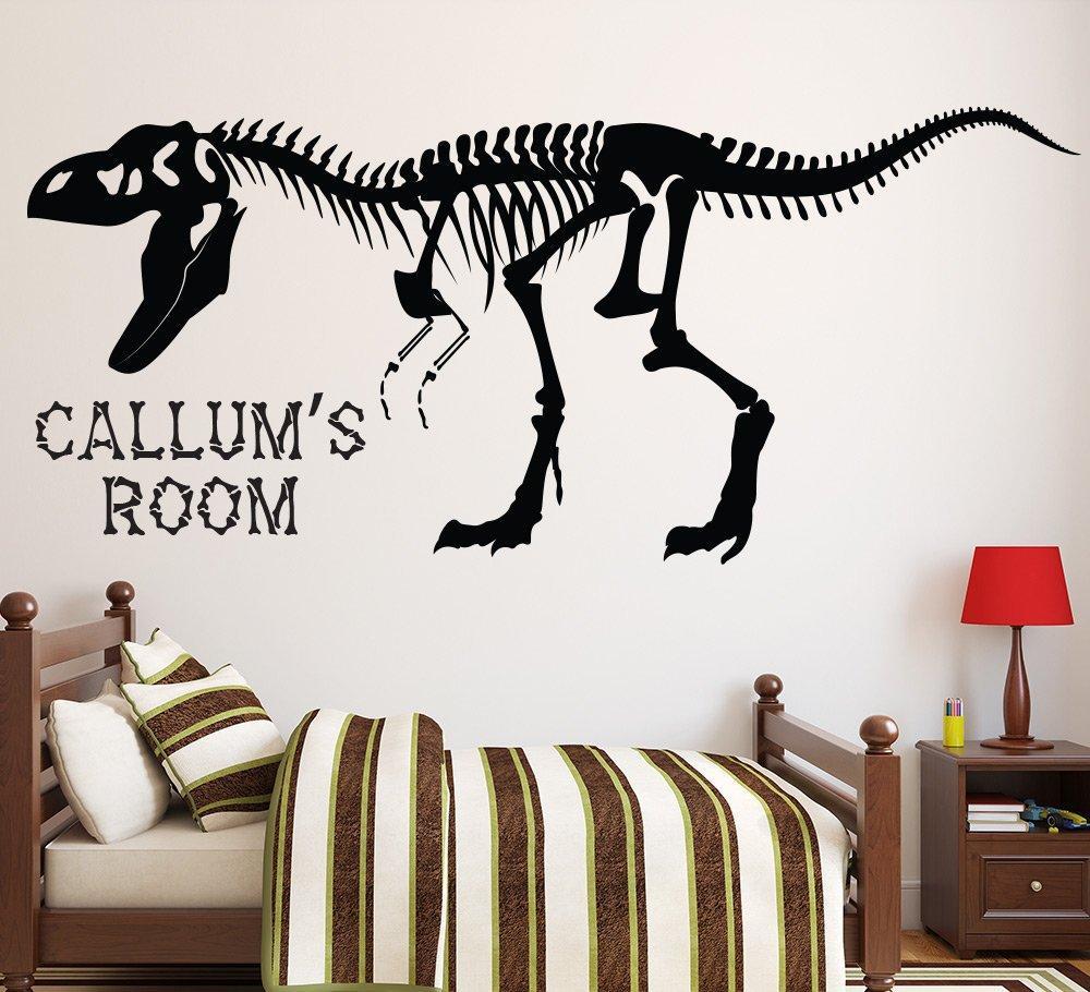 Dinosaur Wall Sticker - Personalised T-Rex Skeleton Decal image 1