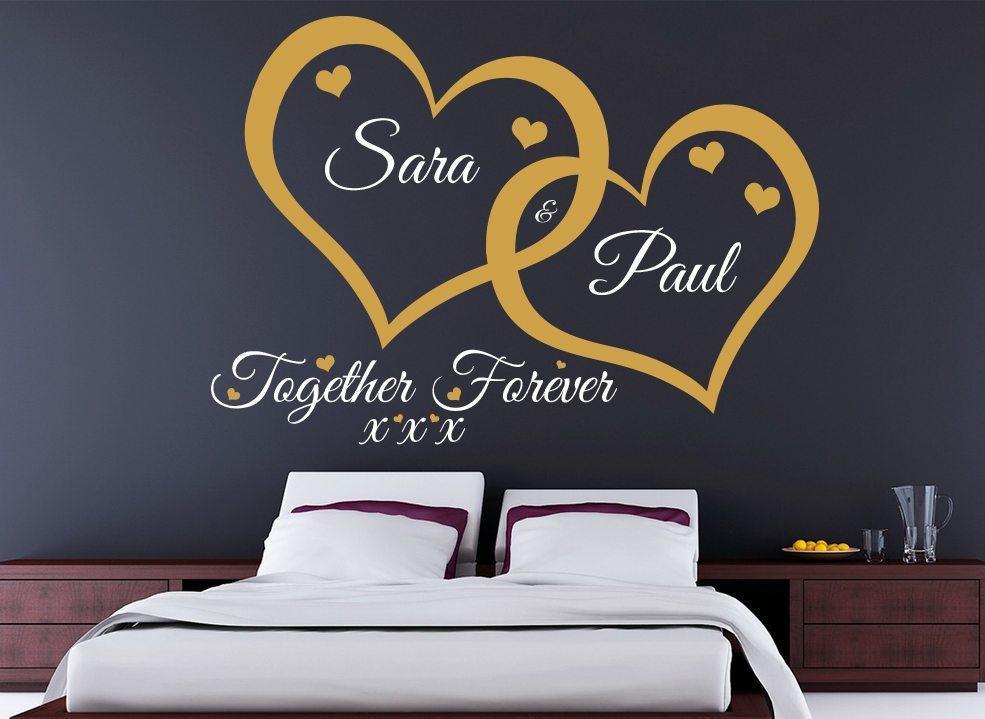 Love Hearts Wall Art Sticker Together Forever image 0