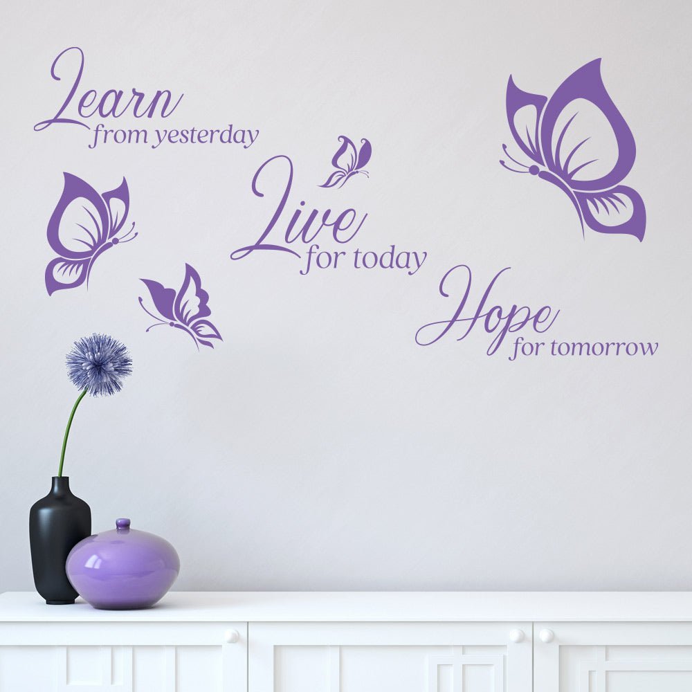 Learn Live Hope Quote Wall Sticker Decal Art image 1