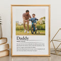 Personalised Dad Definition Print – Photo Gift for Fathers Day, Birthday Gift