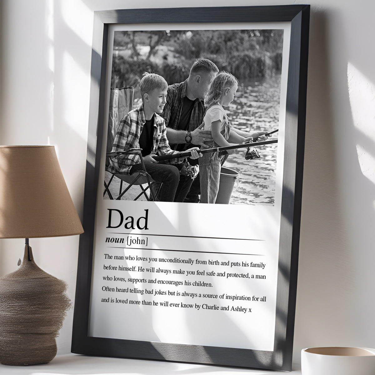 Personalised Dad Definition Print – Photo Gift for Fathers Day, Birthday Gift