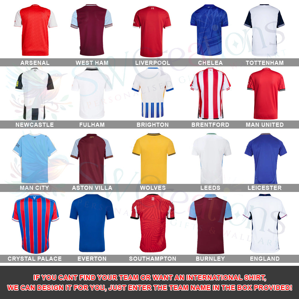 Personalised Football Family Print - Dads Team, Fathers Day Print, Dream Team, Grandad Gift