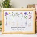 Personalised Flowers Family Print - Mothers Day Print, Grandma Gift, Birth Month Flowers