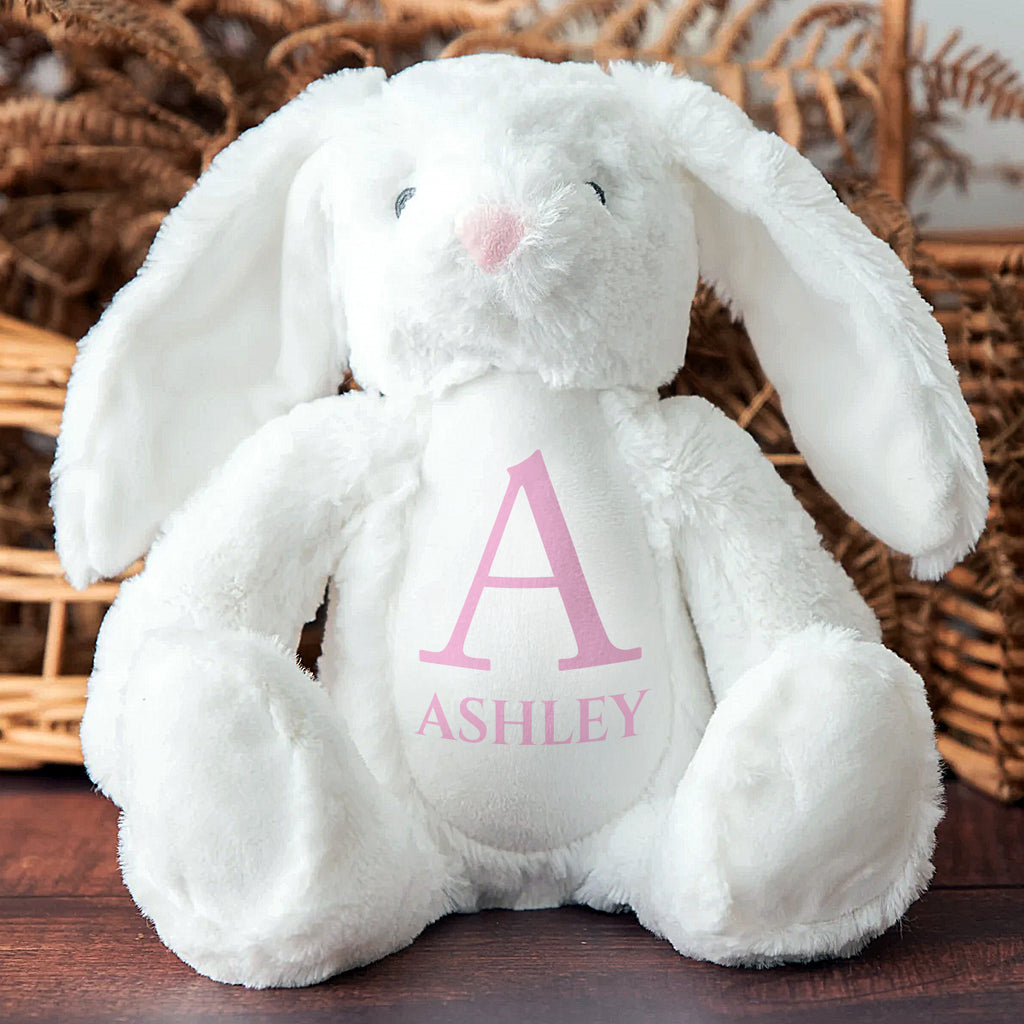 Personalised Bunny Rabbit - New Baby Gift, Plain Monogram