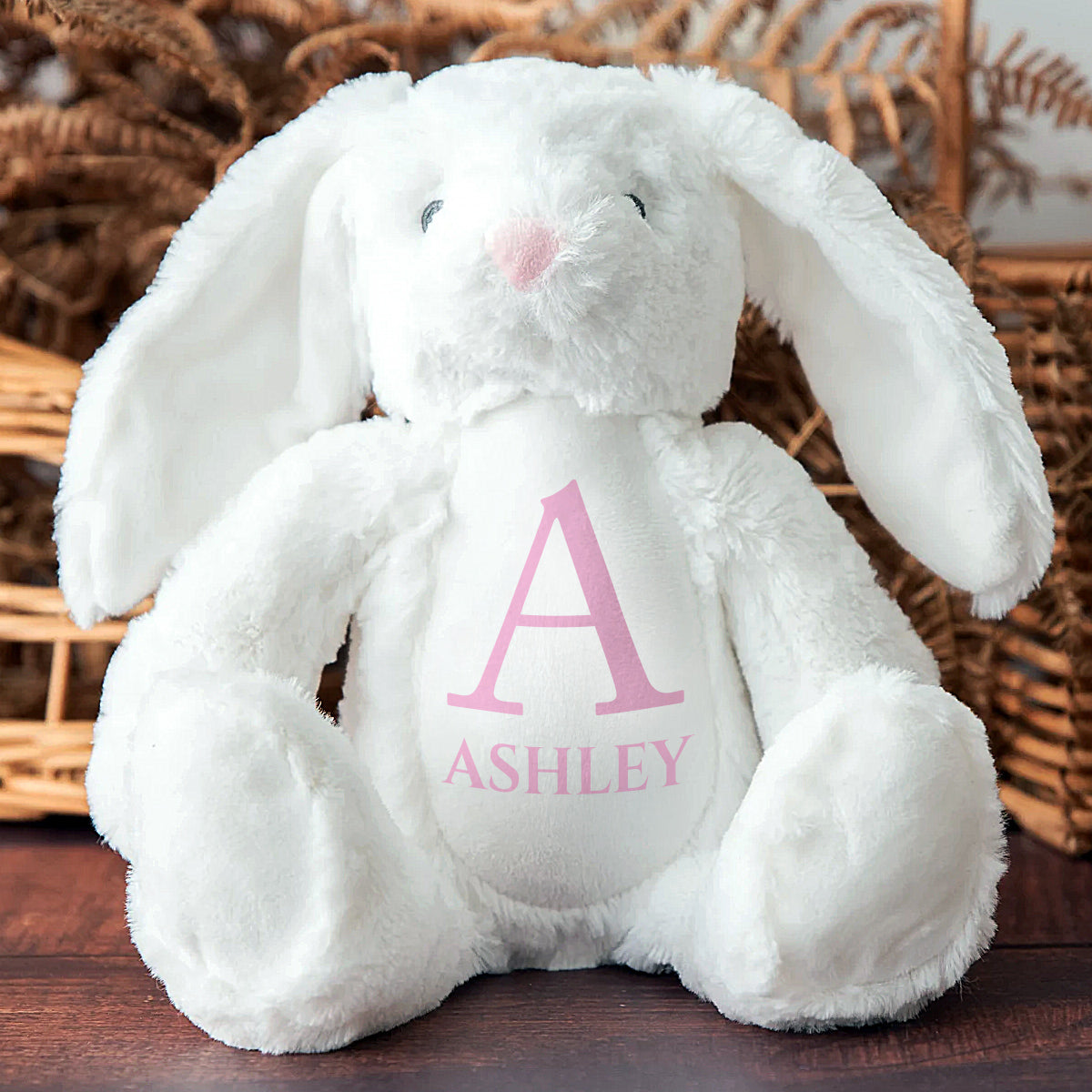 Personalised Bunny Rabbit - New Baby Gift, Plain Monogram