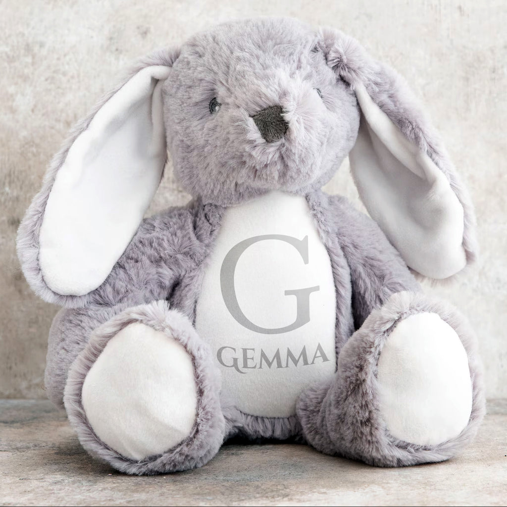Personalised Bunny Rabbit - New Baby Gift, Plain Monogram