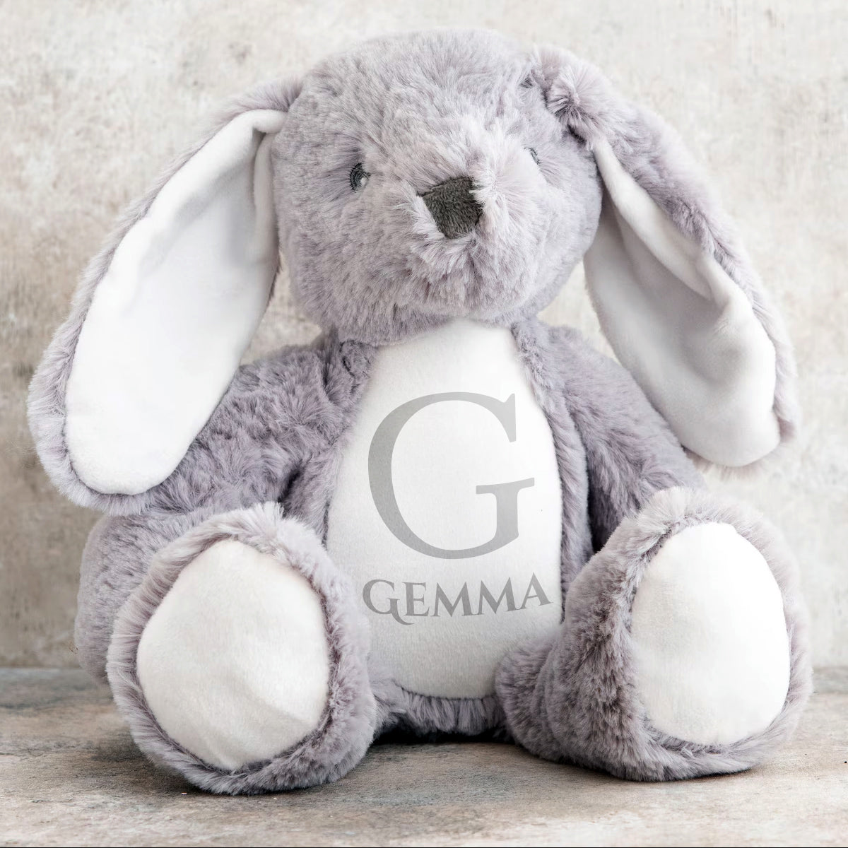 Personalised Bunny Rabbit - New Baby Gift, Plain Monogram