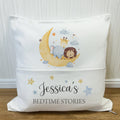Personalised Bedtime Stories Cushion – Story Book Cushion with Pocket – Moon Animals