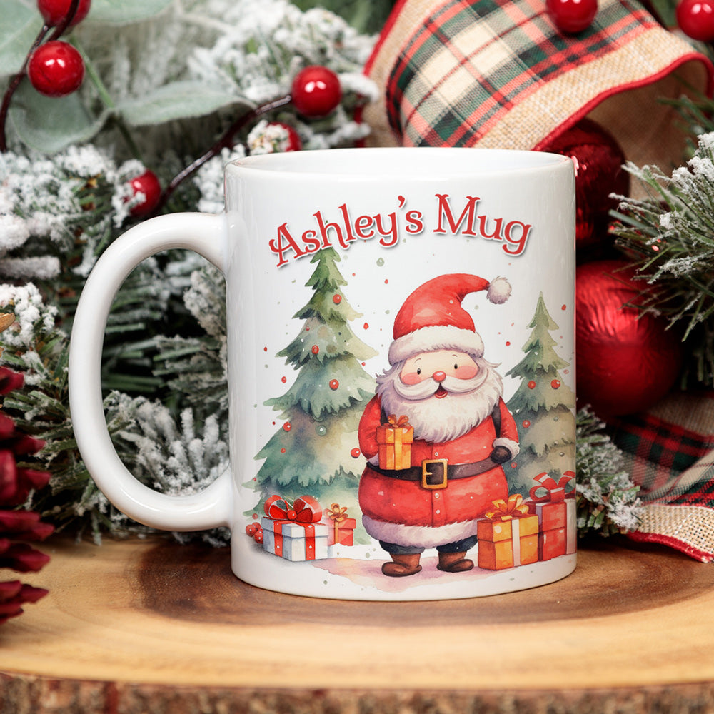 Personalised Christmas Mug – Jolly Santa - Movie Watching Mug