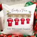 Personalised Football Family Cushion - Dads Team Gift, Dream Team, Grandad Gift