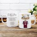 Personalised Football Mug - Club Team, Number One Fans, Dads Mug