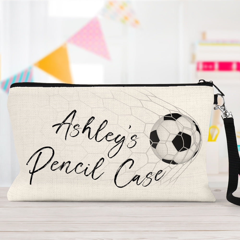 Personalised Pencil Case with Football design
