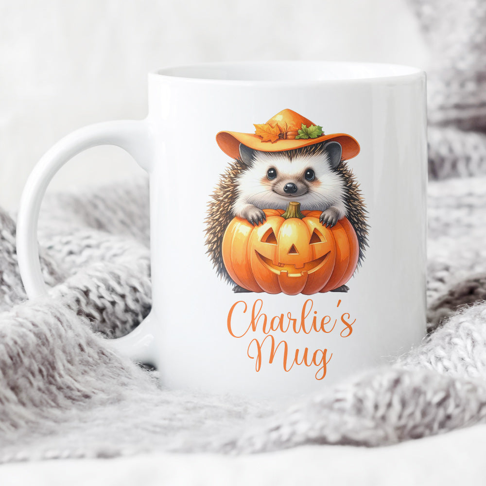 Personalised Halloween Mug - Cute Hedgehog
