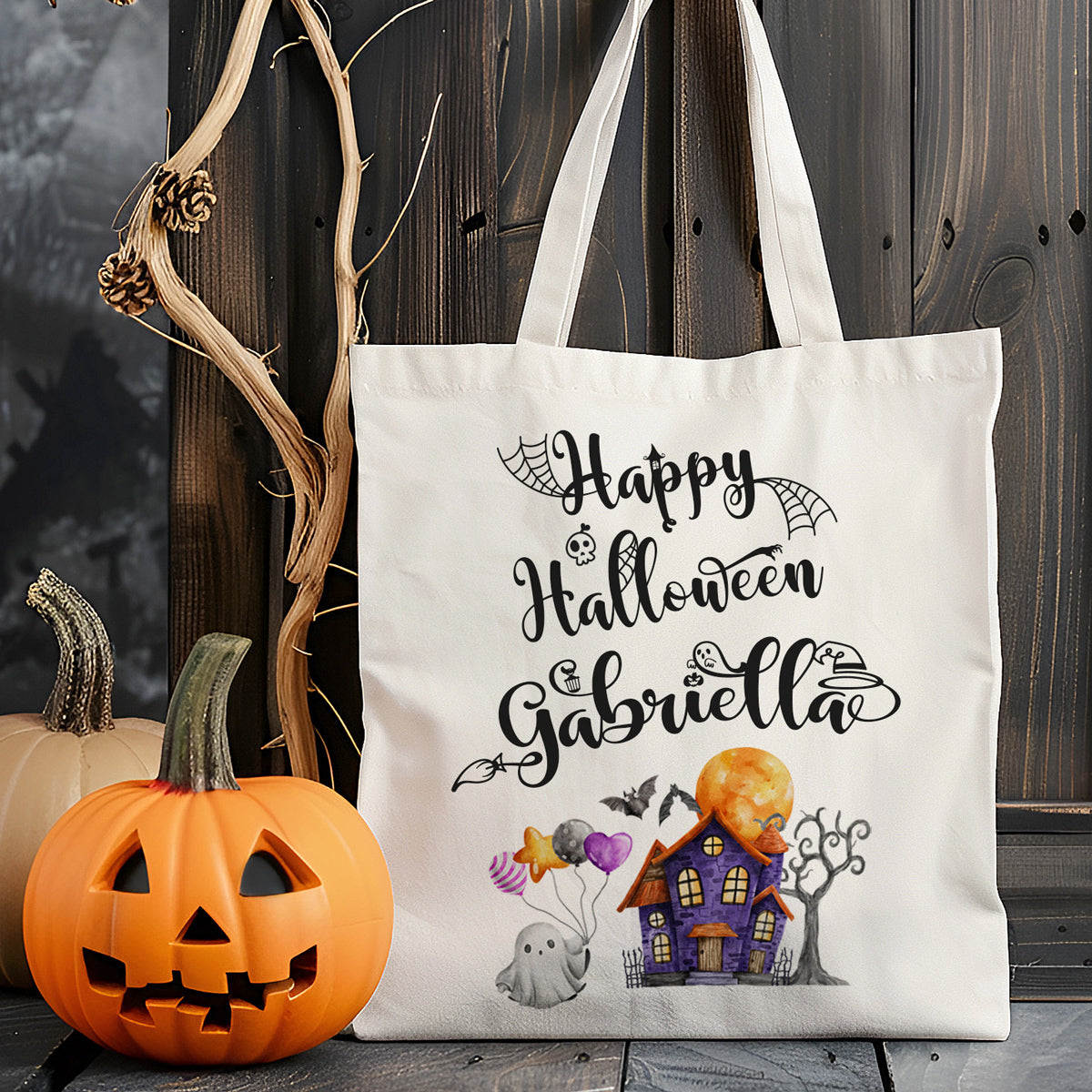 Personalised Halloween Gift Bag - Spooky House
