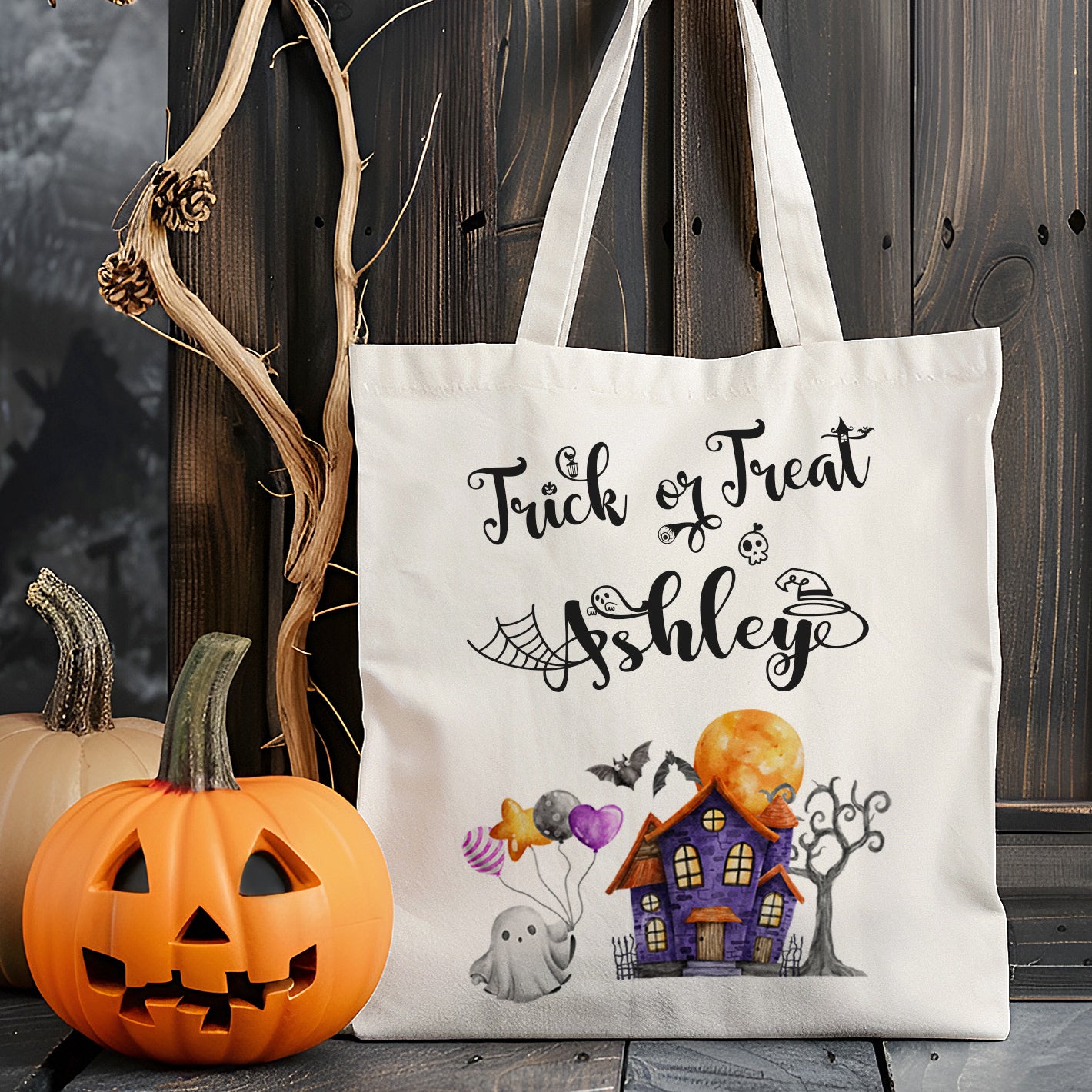 Personalised Halloween Gift Bag - Spooky House