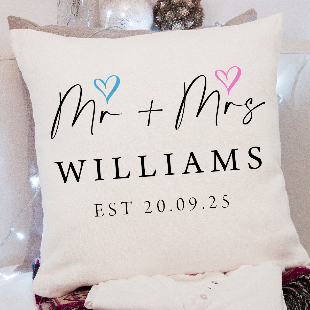Personalised Wedding Cushions - Mr & Mrs Cushions