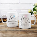 Personalised Mr & Mrs Mugs - Wedding Gifts, Couple Mugs