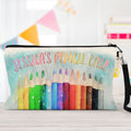Personalised Pencil Case with watercolour pencils design