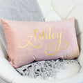 Personalised Name Velvet Cushion - Foil Printed Pillow