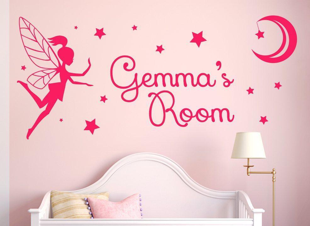 Starlight Fairy Girls Wall Art Sticker Personalised image 0