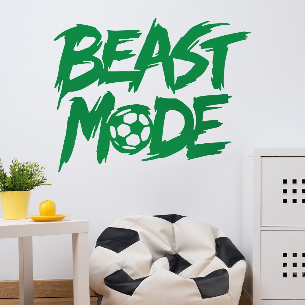 Beast Mode Wall Art Sticker - Football Training Gym Decal image 0