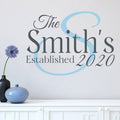 Family Established Monogram Wall Art Sticker image 0