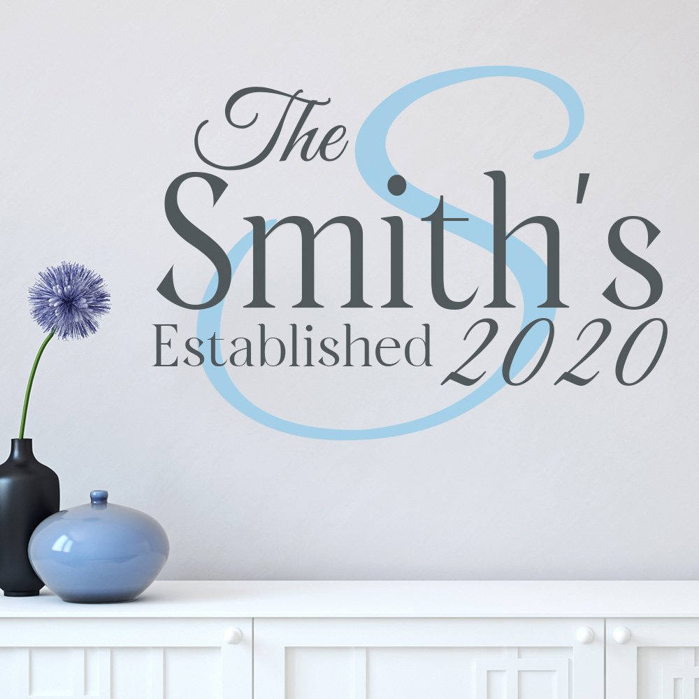 Family Established Monogram Wall Art Sticker image 0