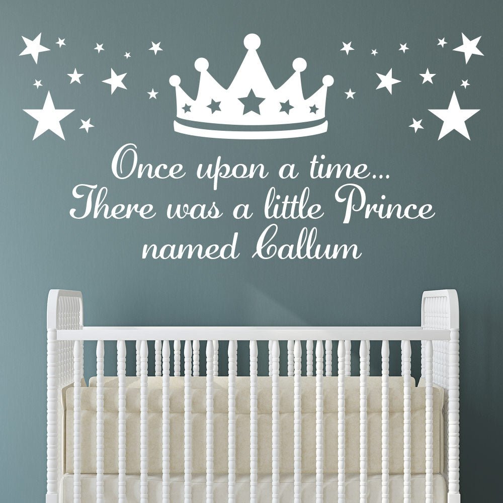 Prince Crown Boys Wall Sticker Personalised image 2