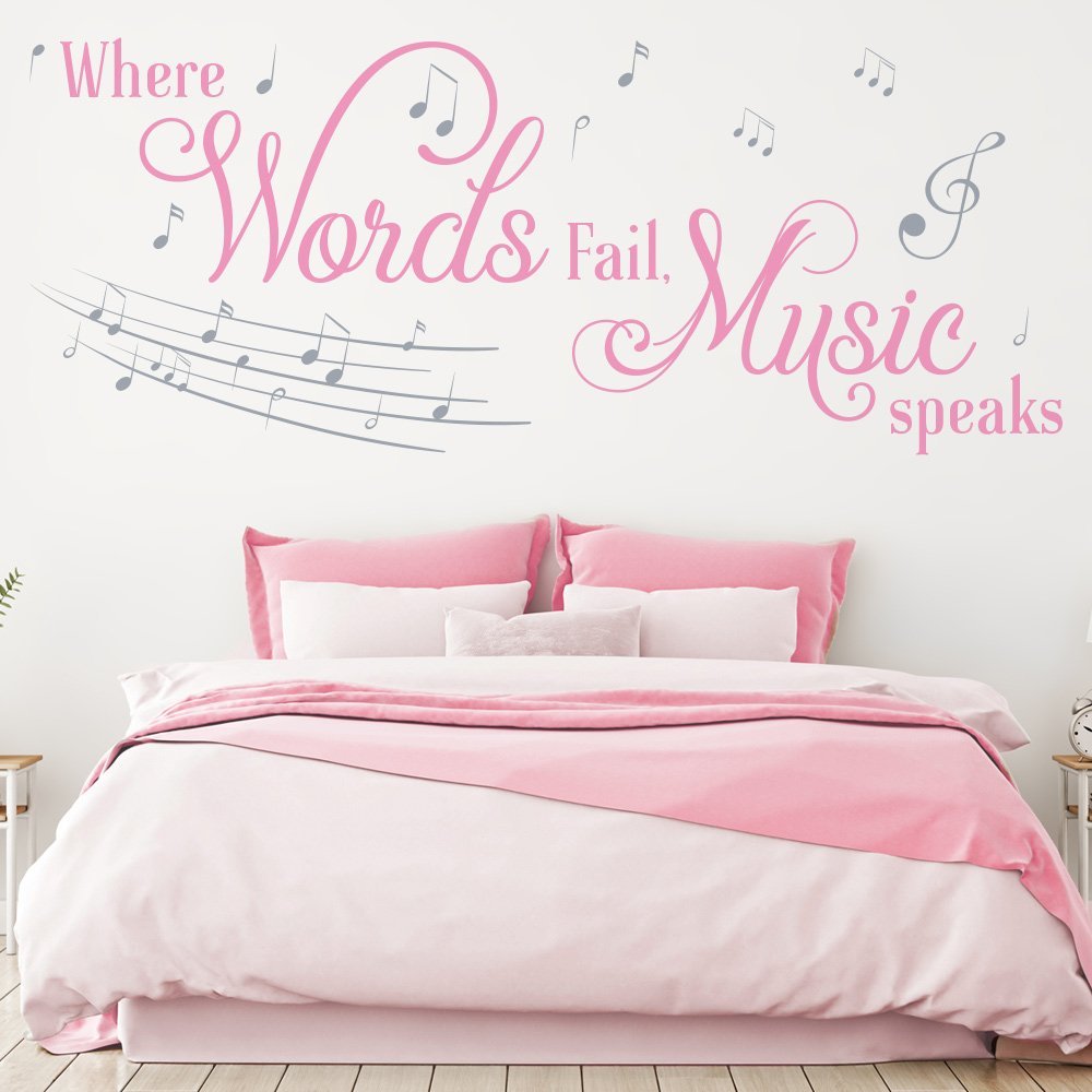 Where Words Fail Music Speaks Wall Art Sticker image 1
