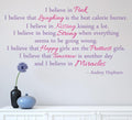 Audrey Hepburn Wall Sticker I Believe Quote image 0
