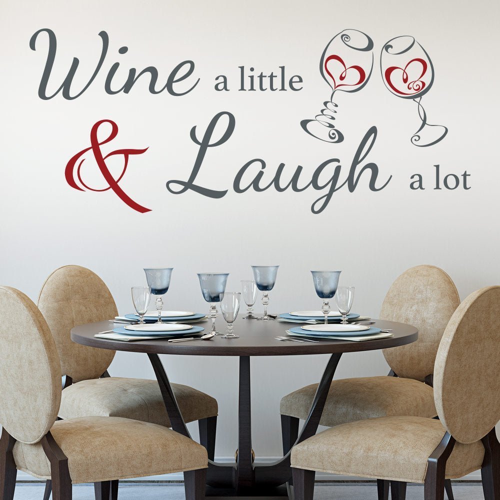 Wine a little Laugh a lot - kitchen Wall Sticker image 0