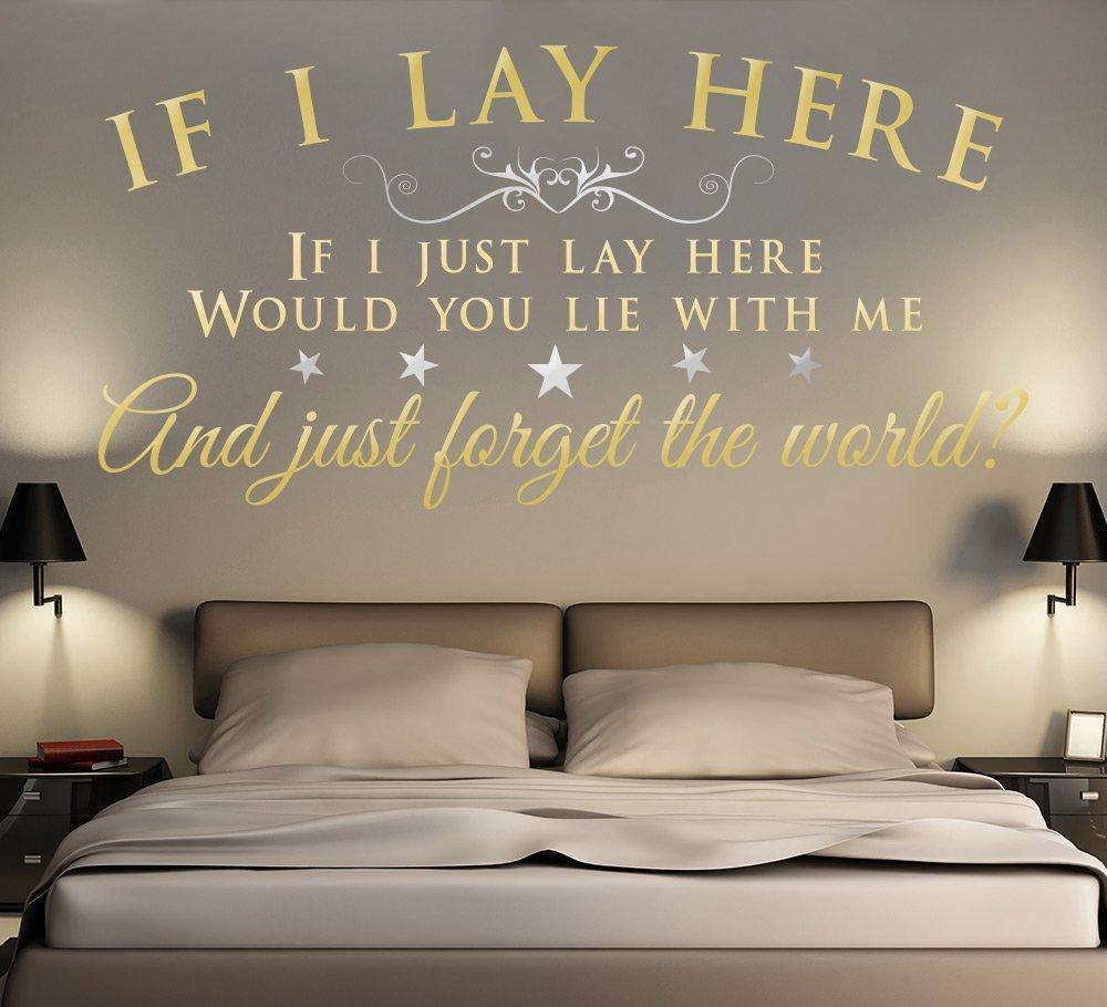 If I lay Here Bedroom Wall Art Sticker image 1