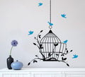 Birdcage and Birds Wall Art Sticker Decal image 0