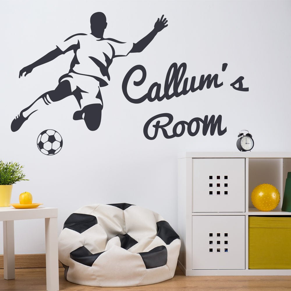 Football Striker Personalised Wall Art Sticker image 0