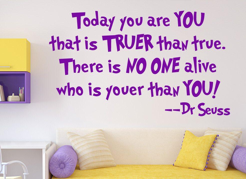 Dr Seuss Wall Sticker Today You Are You image 0