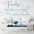 Family Where Life Begins and Love Never Ends Wall Sticker image 0