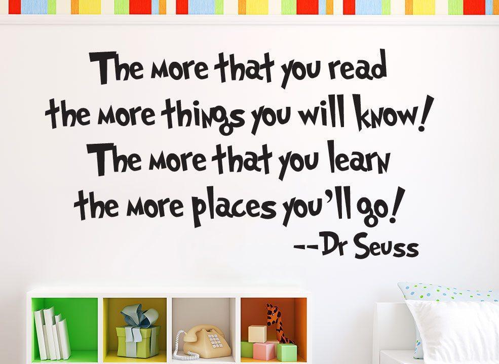 Dr Seuss Wall Sticker More that you read image 0