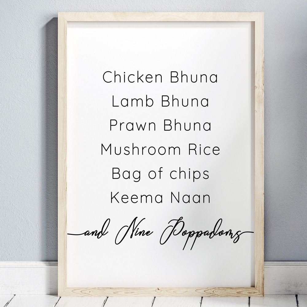 Gavin and Stacey Print – Smithy’s Takeaway Order image 0