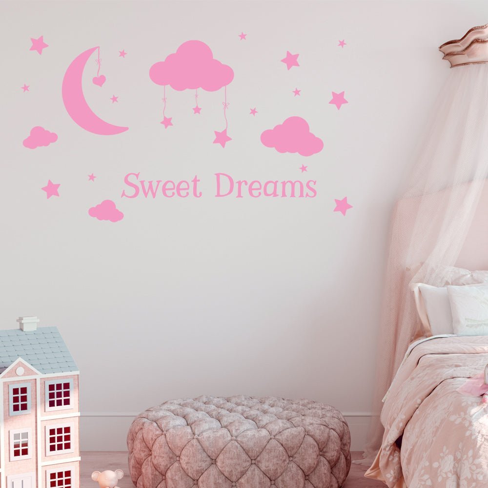 Personalised Moon and Stars Nursery Wall Sticker image 1