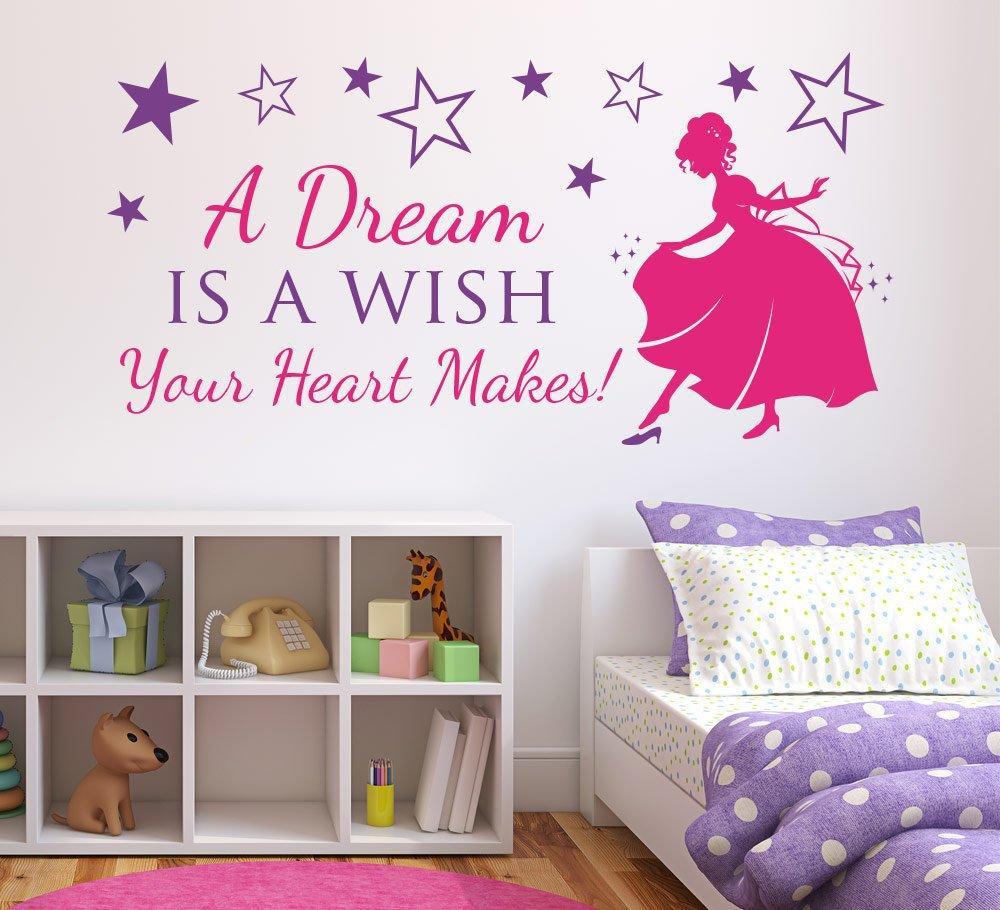 Personalised Princess With Stars Wall Sticker image 1