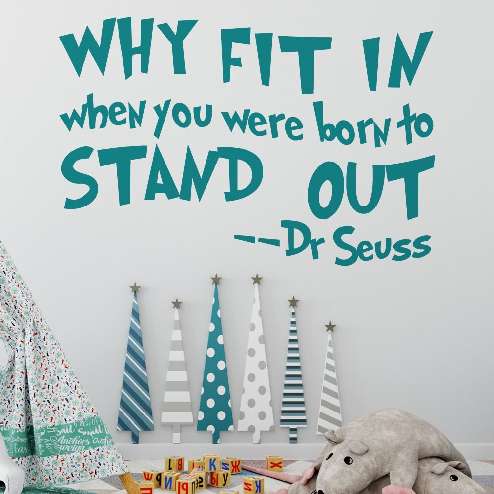 Dr Seuss Wall Sticker Why Fit In image 0