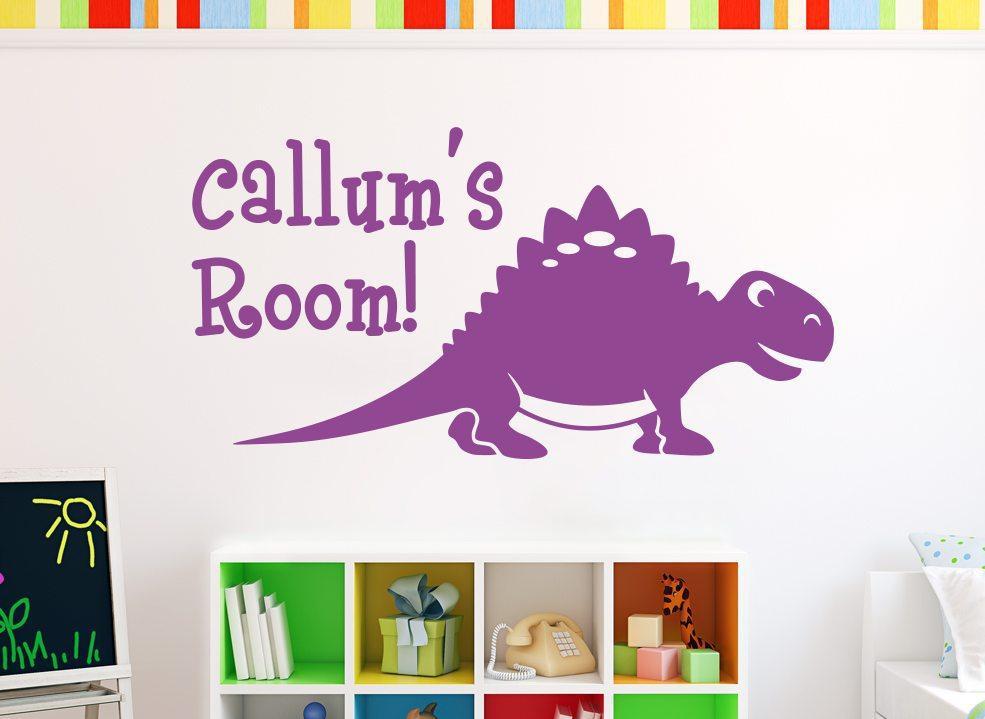 Cute Dinosaur Stegosaurus Wall Sticker Personalised image 0