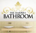 Classic Scroll Bathroom Wall Art Sticker image 0