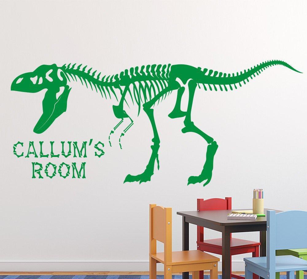 Dinosaur Wall Sticker - Personalised T-Rex Skeleton Decal image 0