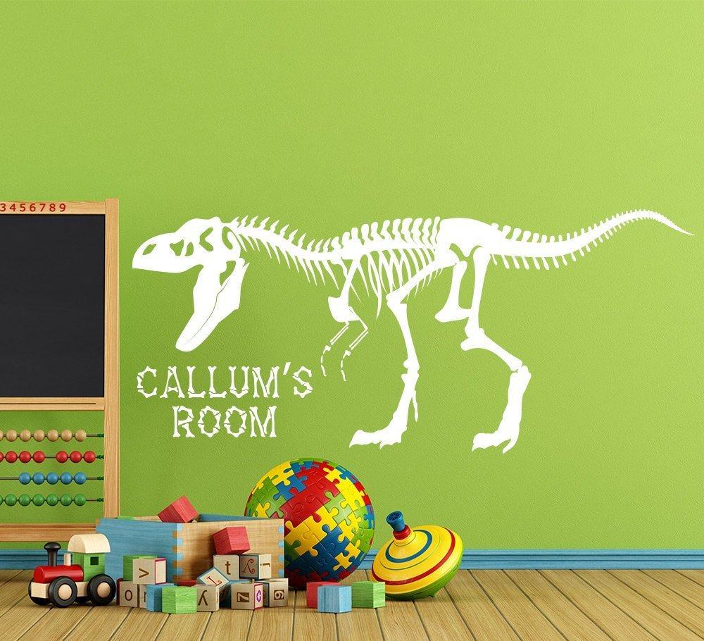 Dinosaur Wall Sticker - Personalised T-Rex Skeleton Decal image 2
