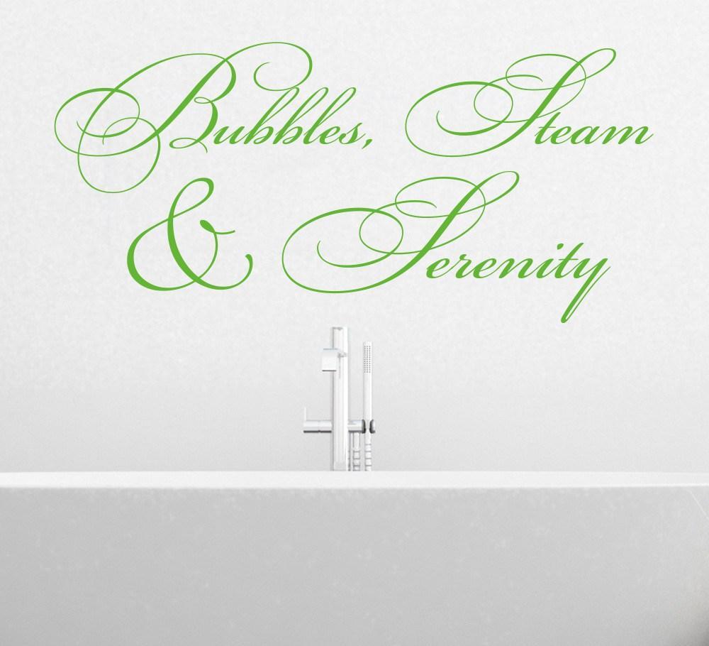 Bubbles Steam and Serenity Bathroom Wall Sticker image 2
