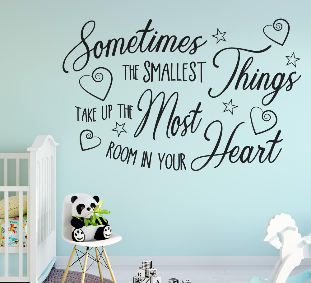 Sometimes the Smallest Things Wall Sticker Quote image 0